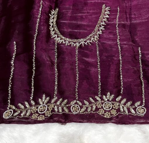 Jimmy Choo Hand work and Party Wear Saree - Image 8