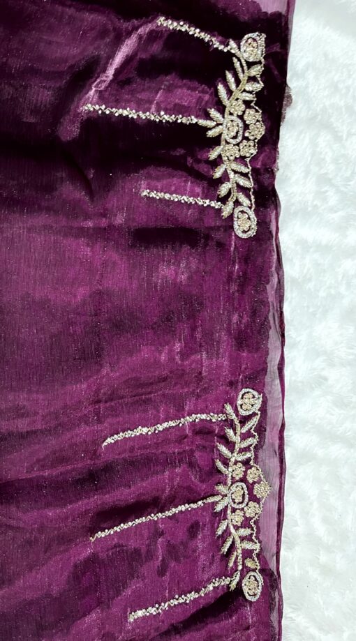 Jimmy Choo Hand work and Party Wear Saree - Image 9