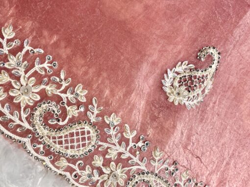 Tarahood Designer Onyx Crush Handwork and Party Wear saree - Image 4