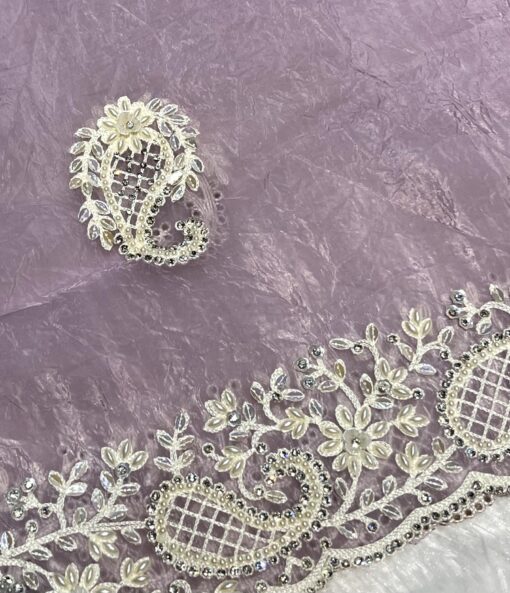 Tarahood Designer Onyx Crush Handwork and Party Wear saree - Image 8