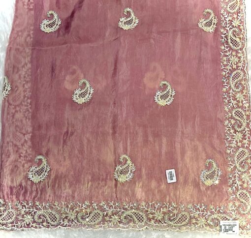 Tarahood Designer Onyx Crush Handwork and Party Wear saree - Image 5