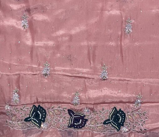 Tarahood Designer Crepe Handwork and Partywear Saree - Image 8