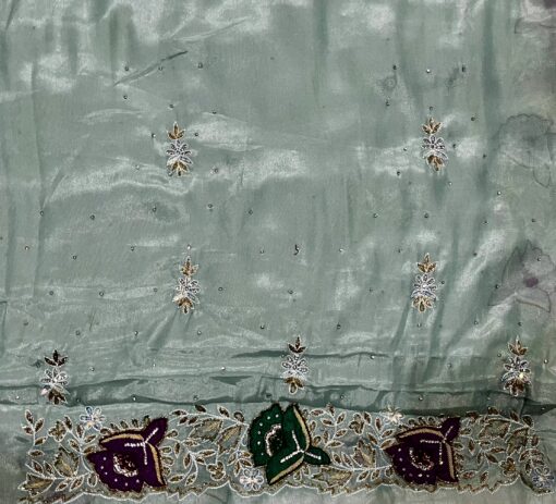 Tarahood Designer Crepe Handwork and Partywear Saree - Image 13