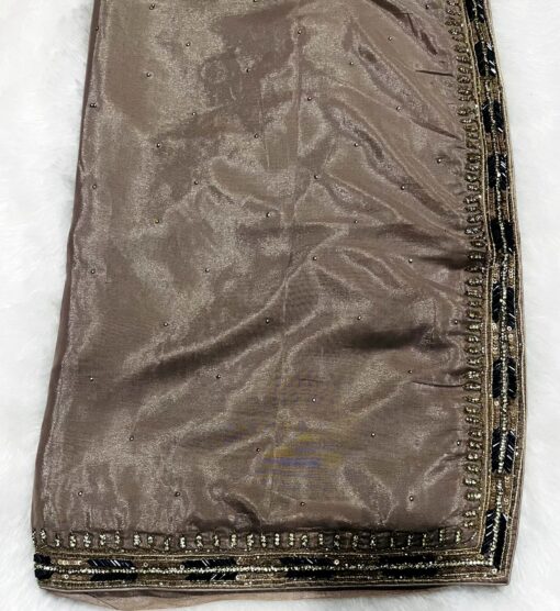 Tarahood Designer Crush Handwork and Partywear Saree - Image 2