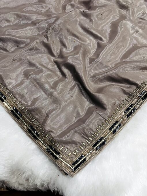 Tarahood Designer Crush Handwork and Partywear Saree - Image 3
