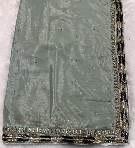 Tarahood Designer Crush Handwork and Partywear Saree - Image 6