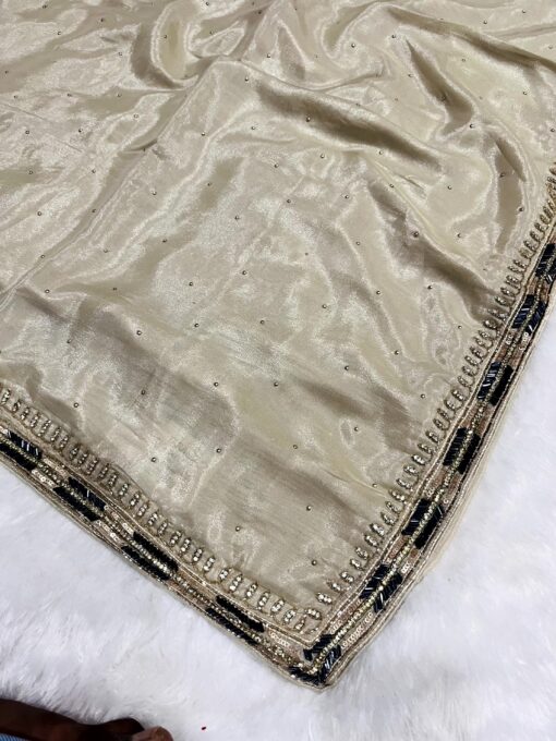 Tarahood Designer Crush Handwork and Partywear Saree - Image 9