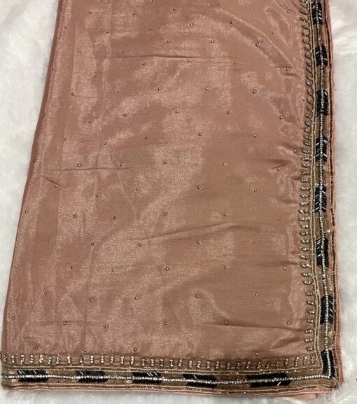 Tarahood Designer Crush Handwork and Partywear Saree - Image 12