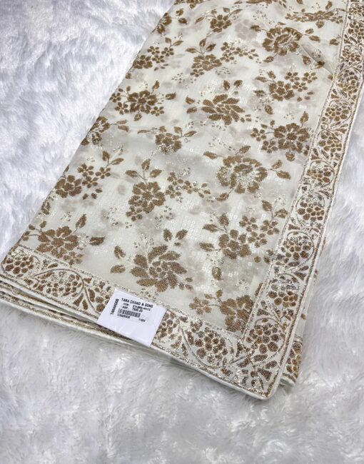 Tarahood Designer Georgette Saree with Sequins Work - Image 2