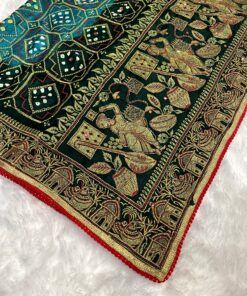 Rajwadi Designer Bhandhej Saree With Handwork