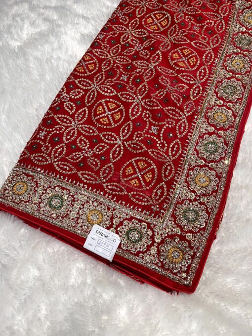 Jimmy Choo Bhandhej Handwork and Party Wear Saree - Image 2