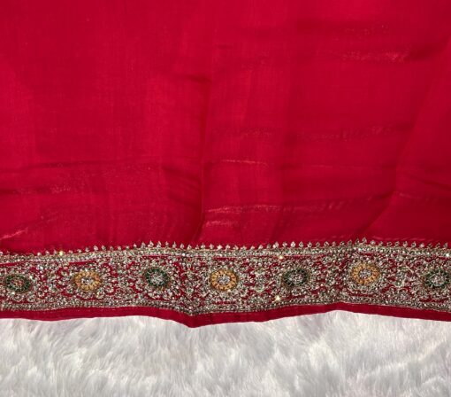 Jimmy Choo Bhandhej Handwork and Party Wear Saree - Image 9