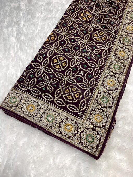 Jimmy Choo Bhandhej Handwork and Party Wear Saree - Image 10