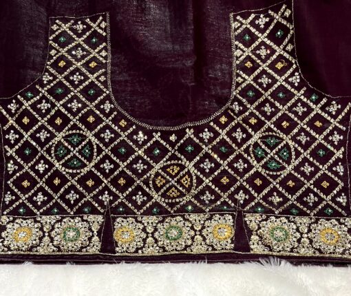 Jimmy Choo Bhandhej Handwork and Party Wear Saree - Image 12