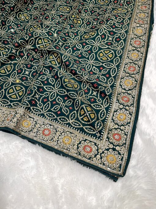 Jimmy Choo Bhandhej Handwork and Party Wear Saree - Image 15