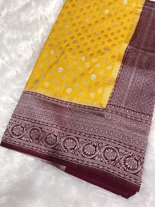 Tarahood Georgette Silk Saree with Contrast Pallu - Image 11