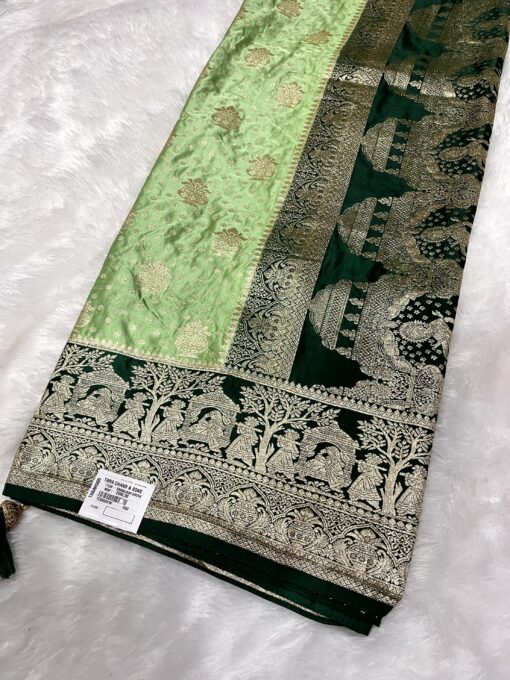 Tarahood Georgette Silk Saree with Contrast Pallu - Image 5