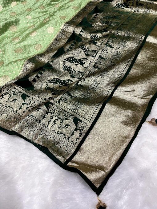 Tarahood Georgette Silk Saree with Contrast Pallu - Image 6
