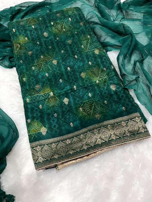 Tarahood Printed and Party Wear Cotton Suit - Image 3