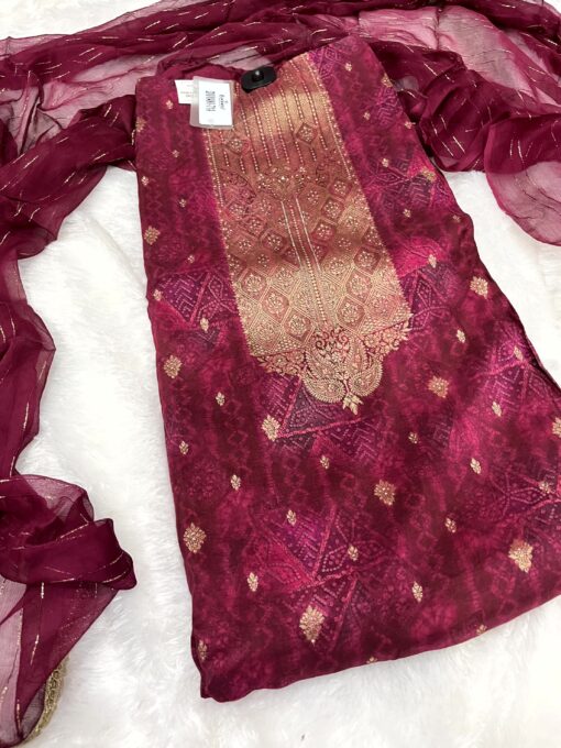 Tarahood Printed and Party Wear Cotton Suit - Image 6
