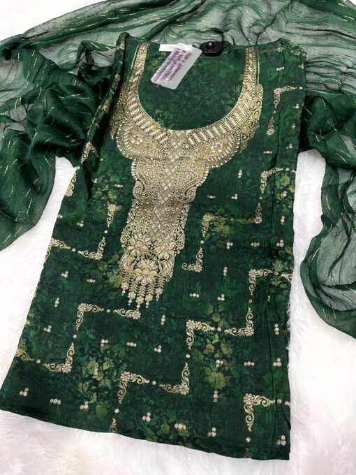 Tarahood Printed and Party Wear Cotton Suit - Image 4