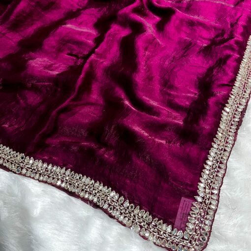 Tarahood designer hand work and party wear fendi saree - Image 19
