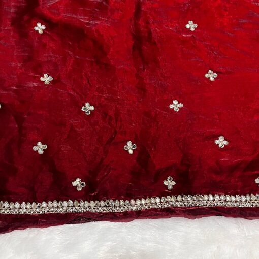 Tarahood designer hand work and party wear fendi saree - Image 4