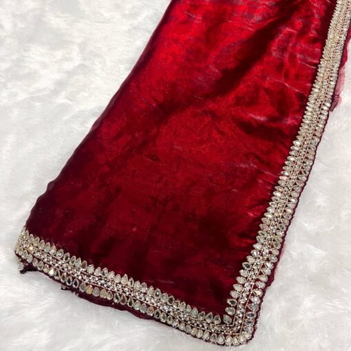 Tarahood designer hand work and party wear fendi saree - Image 2