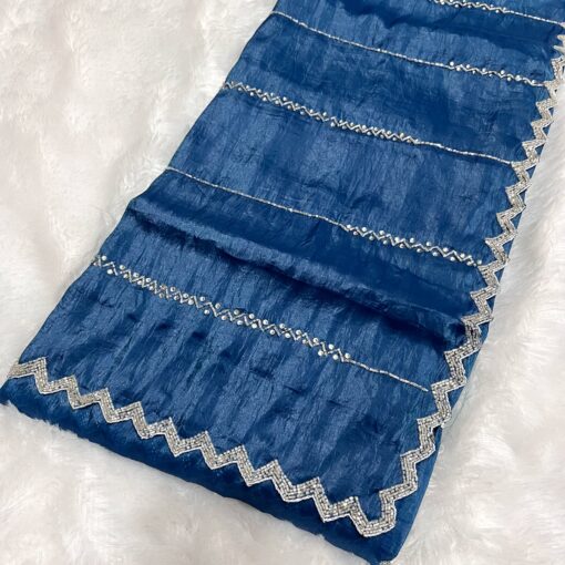 Tarahood Designer Hand Work and Party Wear Fendi Saree - Image 2
