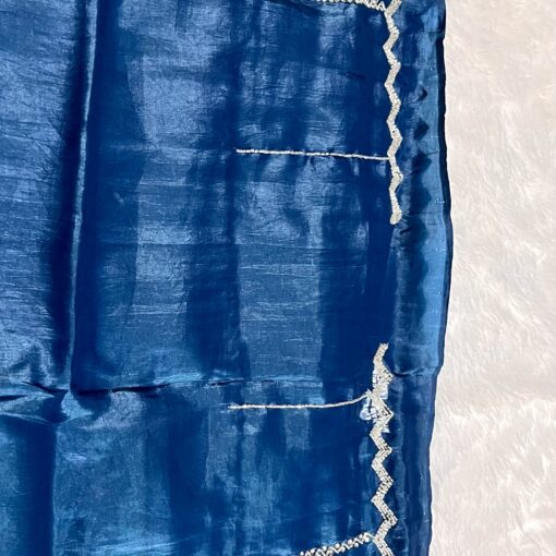 Tarahood Designer Hand Work and Party Wear Fendi Saree - Image 5
