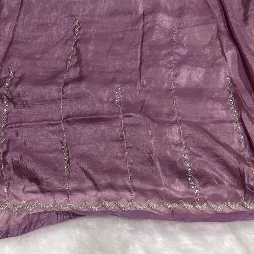 Tarahood Designer Hand Work and Party Wear Fendi Saree - Image 7