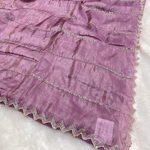 Tarahood Designer Hand Work and Party Wear Fendi Saree - Image 8
