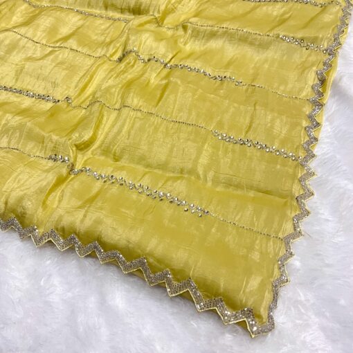 Tarahood Designer Hand Work and Party Wear Fendi Saree - Image 12