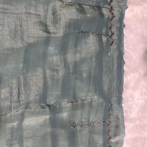 Tarahood Designer Hand Work and Party Wear Fendi Saree - Image 14