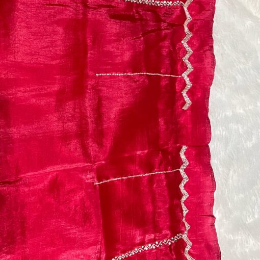 Tarahood Designer Hand Work and Party Wear Fendi Saree - Image 18