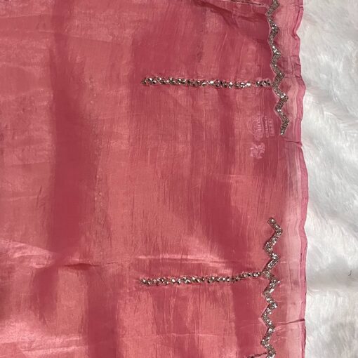 Tarahood Designer Hand Work and Party Wear Fendi Saree - Image 22