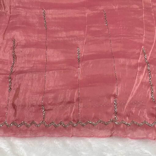 Tarahood Designer Hand Work and Party Wear Fendi Saree - Image 23