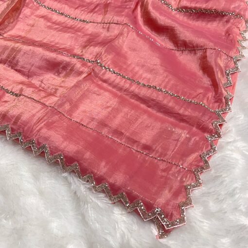 Tarahood Designer Hand Work and Party Wear Fendi Saree - Image 24