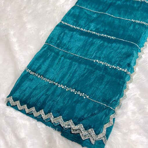 Tarahood Designer Hand Work and Party Wear Fendi Saree - Image 39