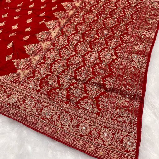 Tarahood Women Design cutdana and Stone  Silk Saree - Image 2