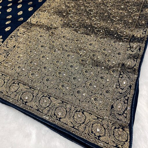 Tarahood Women Design cutdana and Stone  Silk Saree - Image 6