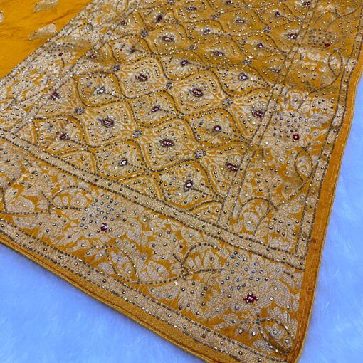 Tarahood Women Design cutdana and Stone  Silk Saree - Image 14