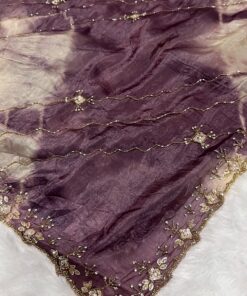 Tarahood Shibori onesie Cruss Designer Hand work and Party Wear Saree
