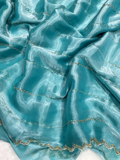 Jimmy Choo Designer Hand work and Party wear Saree - Image 4