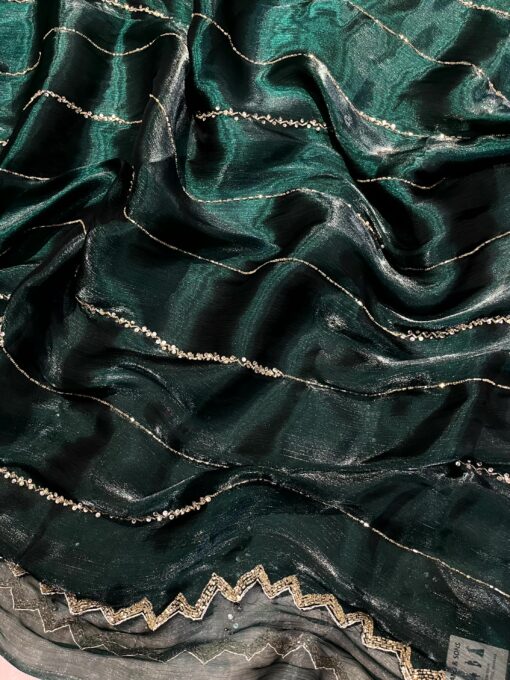 Jimmy Choo Designer Hand work and Party wear Saree - Image 9