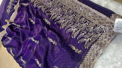 Jimmy Choo Designer Hand Work and Party Wear saree - Image 2