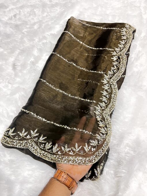 Jimmy Choo Hand work and Party Wear Saree - Image 29
