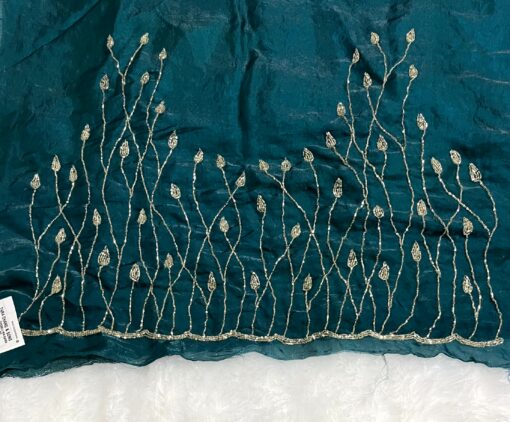 Tarahood Designer Hand Work and Party Wear Fendi Saree - Image 16