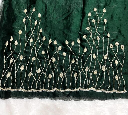 Tarahood Designer Hand Work and Party Wear Fendi Saree - Image 20