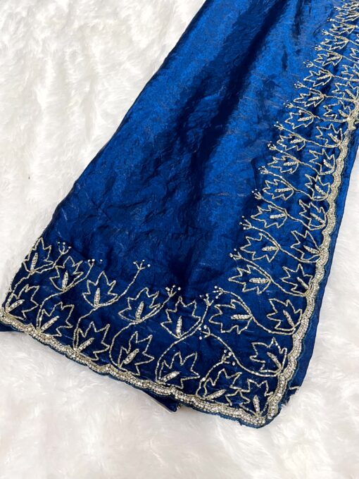 Tarahood Designer Hand Work and Party Wear Fendi Saree - Image 2